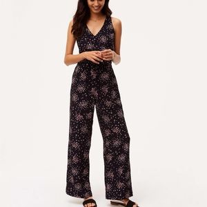 PETITE PETALED TIE BACK JUMPSUIT loft size XSP